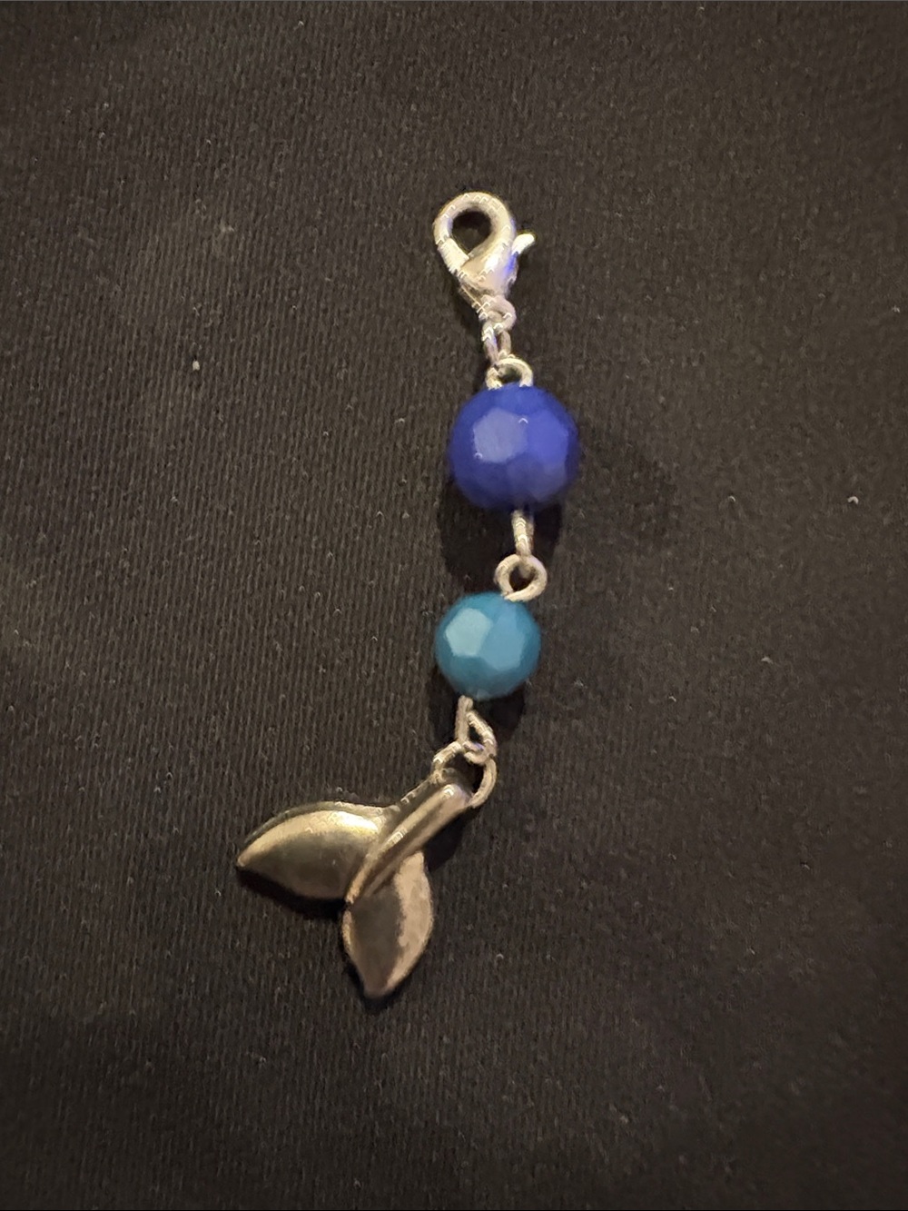 Blue & Green Whale Tail Charm